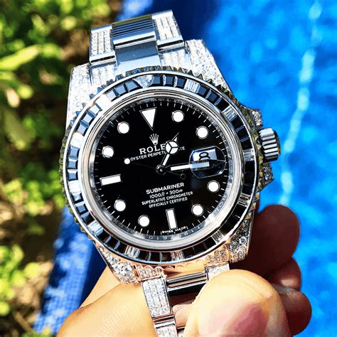 diamond encrusted rolex submariner|Rolex Submariner diamond price.